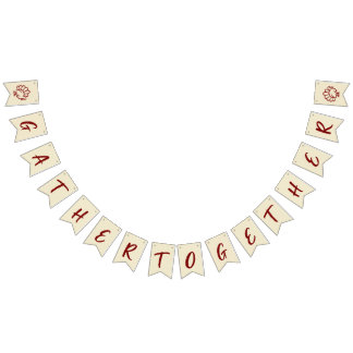Gather Together Rustic Thanksgiving Turkey Bunting