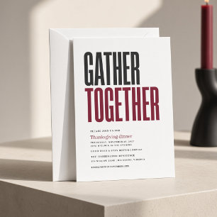 Gather Together Thanksgiving Dinner Invitation