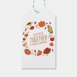 Gather together to Harvest Happiness Gift Tags