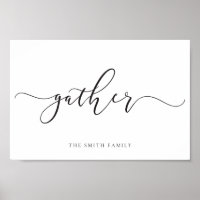 Gather Wall Art Customisable Family Name