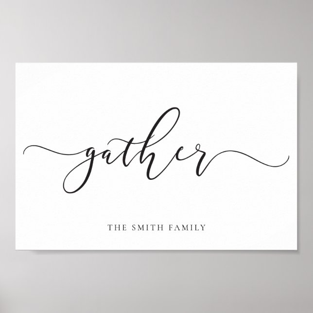 Gather Wall Art Customisable Family Name (Front)