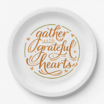Gather with Grateful Hearts Plate