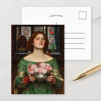 Gather Ye Rosebuds | John William Waterhouse Postcard