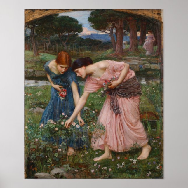 Gather Ye Rosebuds While Ye May - Waterhouse Poster (Front)