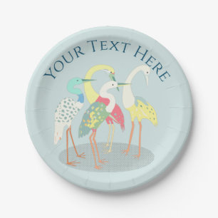Gathered Cranes Paper Plate