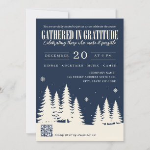 Gathered in Gratitude Corporate Holiday Party Invitation