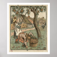 Gathering Apples, from 'Travaux des Champs', engra