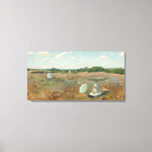 Gathering Autumn Flowers, 1894-5 (oil on canvas) Canvas Print