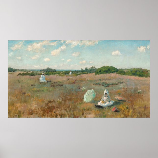 Gathering Autumn Flowers, 1894-5 (oil on canvas) Poster (Front)