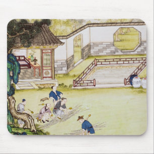 Gathering bamboo to make paper mouse mat