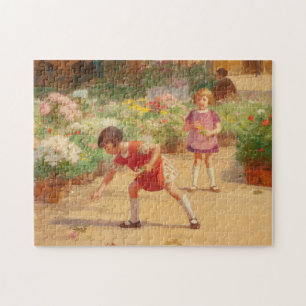 Gathering Flowers   Victor Gabriel Gilbert Jigsaw Puzzle