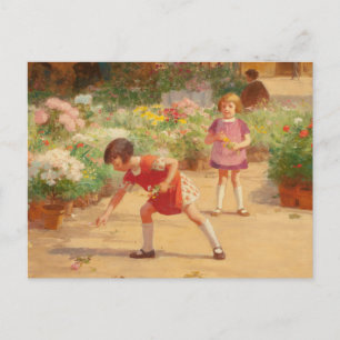 Gathering Flowers   Victor Gabriel Gilbert Postcard