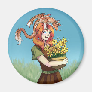 Gathering Flowers with a Dragon Magnet