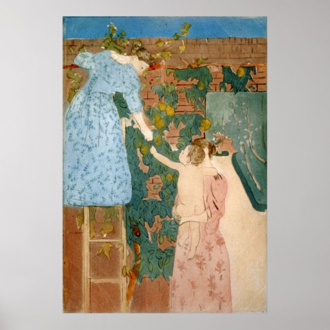 Gathering Fruit - Mary Cassatt - 1895 Poster (Front)