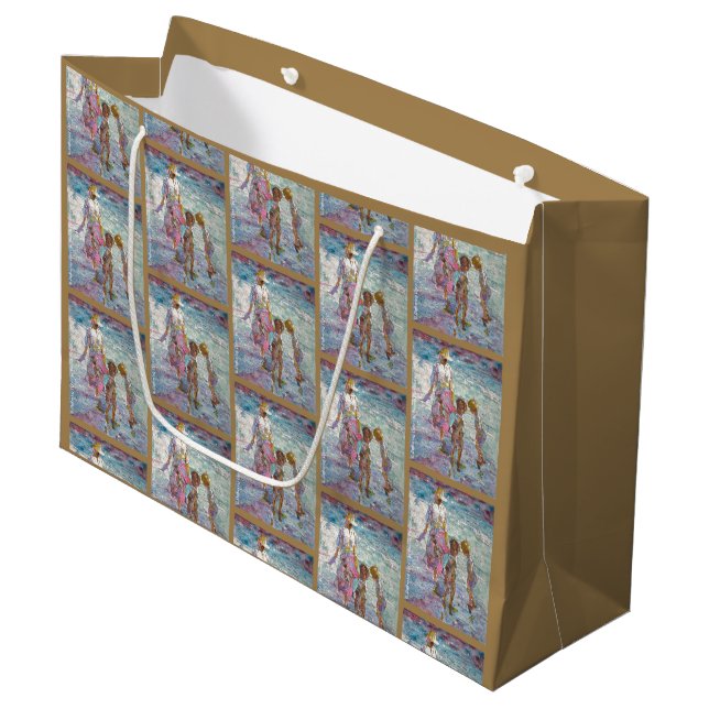 Gathering Light © – Fine Art Large Gift Bag (Front Angled)