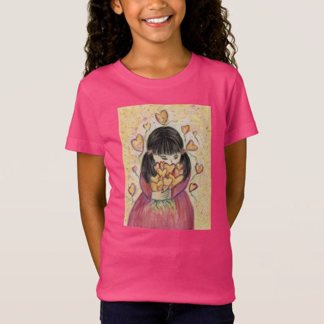 Gathering Love Hearts Art Custom T-Shirts (Front)