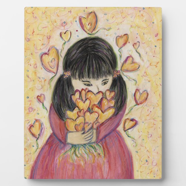 Gathering Love Hearts Art Print Plaque (Front)