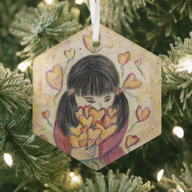 Gathering Love Hearts Holiday Gift Ornament (Insitu)