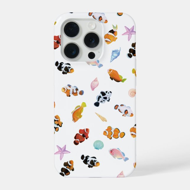 Gathering of Clownfish | Ocean Art Design iPhone Case (Back)