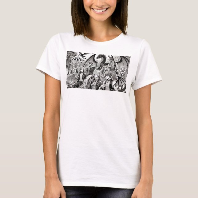 Gathering of fantastical creatures T-Shirt (Front)