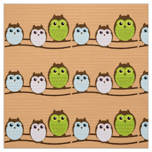 Gathering of Owls Fabric