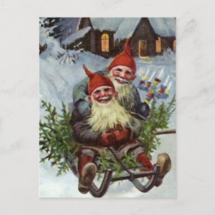 “Gathering Pine Boughs” by Jenny Nystrom Postcard