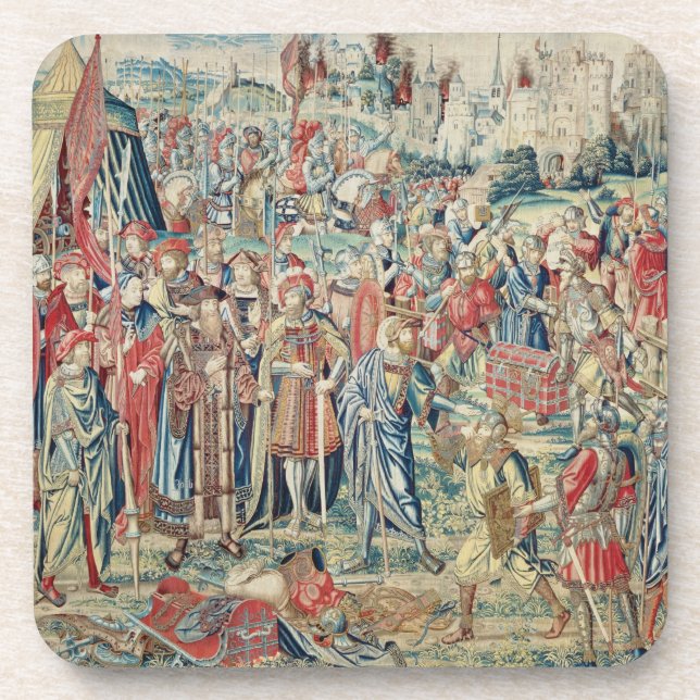 Gathering the Booty, Tapestry of David and Bathshe Coaster (Front)