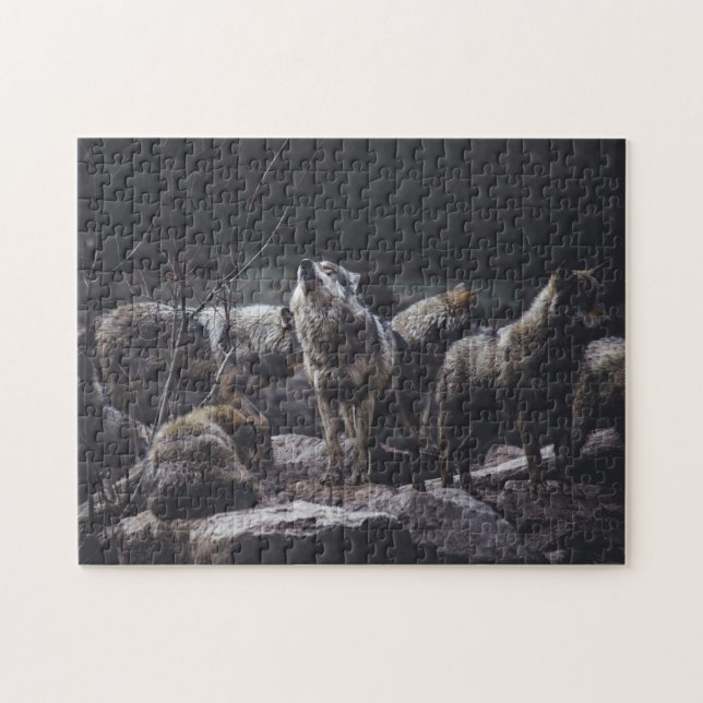 Gathering The Wolf Pack Jigsaw Puzzle (Horizontal)