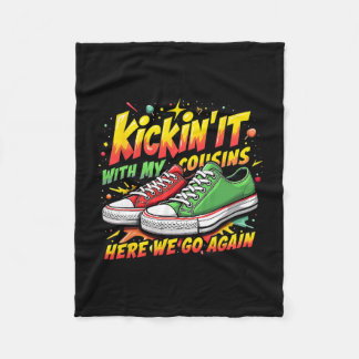 Gathering Trip Kickin’ It With The Kins Black Fami Fleece Blanket