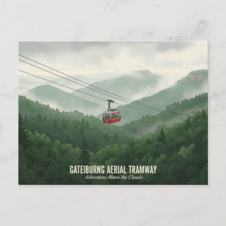 Gatlinburg Aerial Tramway Tennessee Postcard