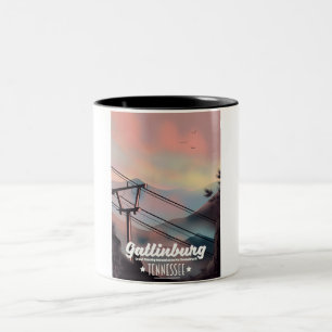 Gatlinburg Great Smoky Mountains Tennessee Two-Tone Coffee Mug
