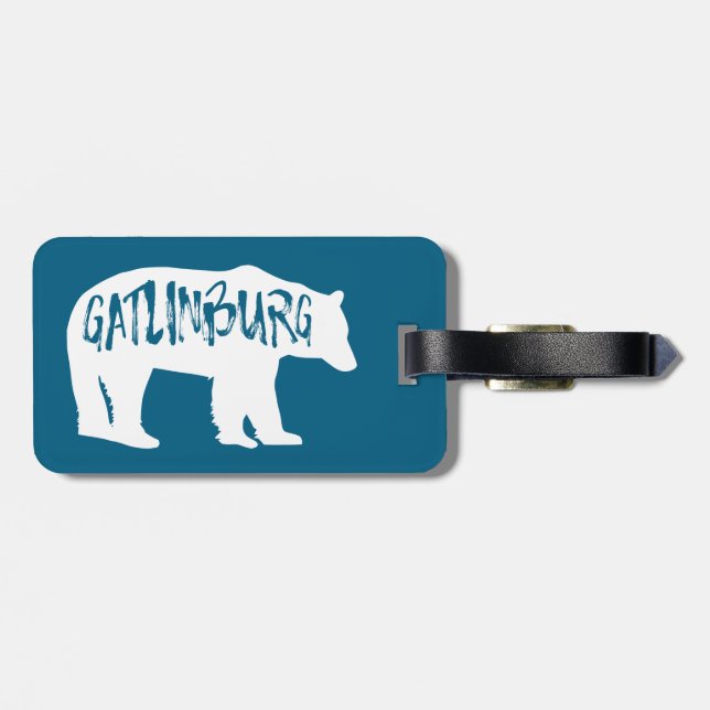 Gatlinburg Tennessee Bear Luggage Tag (Back Horizontal)