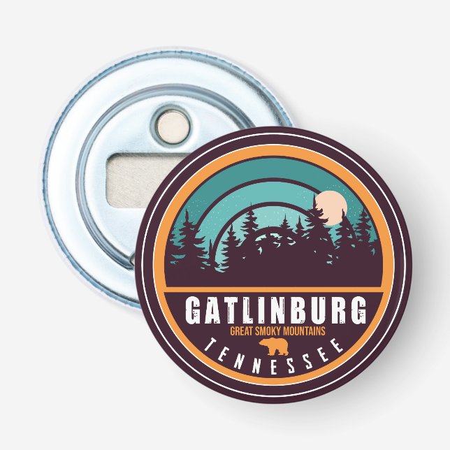 Gatlinburg Tennessee Bear Smoky Mountains Bottle Opener (Front)