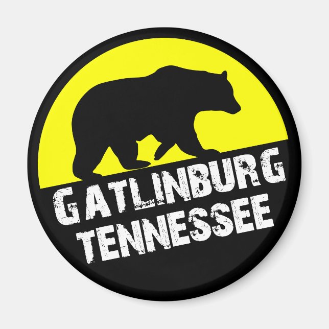 Gatlinburg Tennessee Bear Smoky Mountains Magnet (Front)
