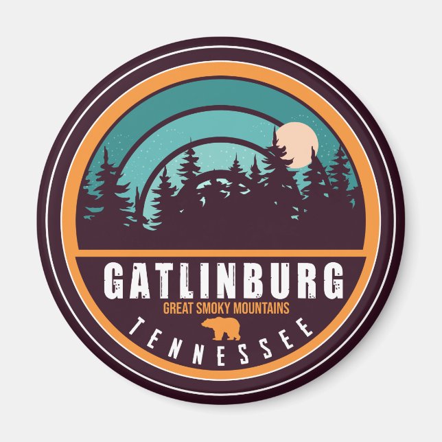 Gatlinburg Tennessee Bear Smoky Mountains Magnet (Front)