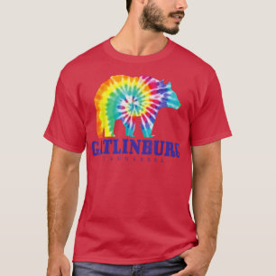 Gatlinburg Tennessee Bear Tie Dye Vintage Retro T-Shirt