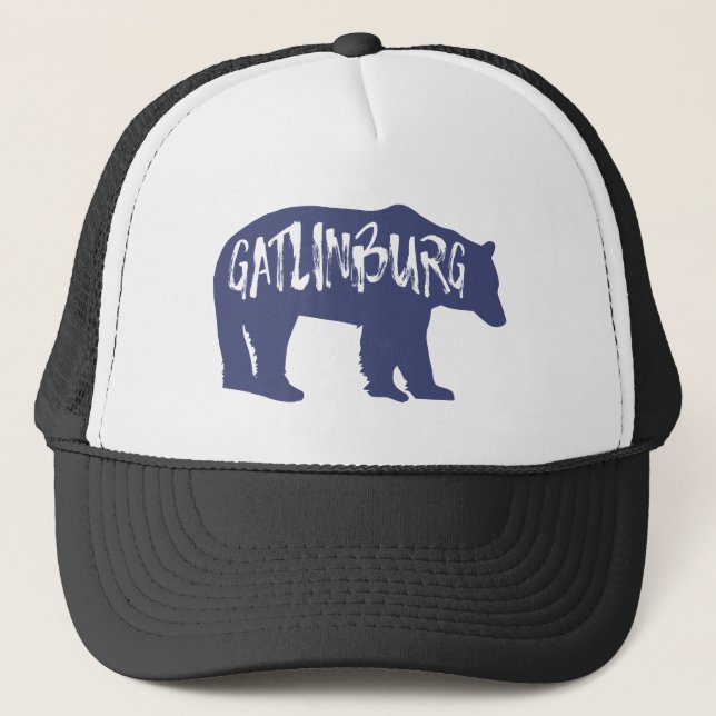 Gatlinburg Tennessee Bear Trucker Hat (Front)