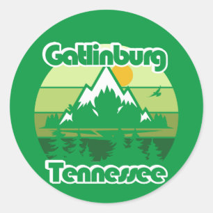 Gatlinburg Tennessee Classic Round Sticker