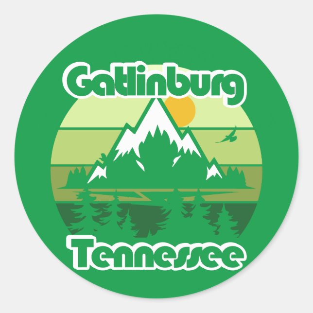Gatlinburg Tennessee Classic Round Sticker (Front)