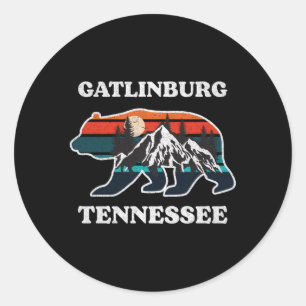 Gatlinburg Tennessee Great Smoky Mountains Bear Classic Round Sticker