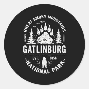 Gatlinburg Tennessee Great Smoky Mountains Classic Round Sticker