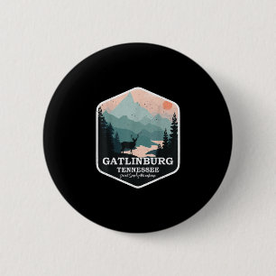 Gatlinburg Tennessee Great Smoky Mountains Hiking 6 Cm Round Badge