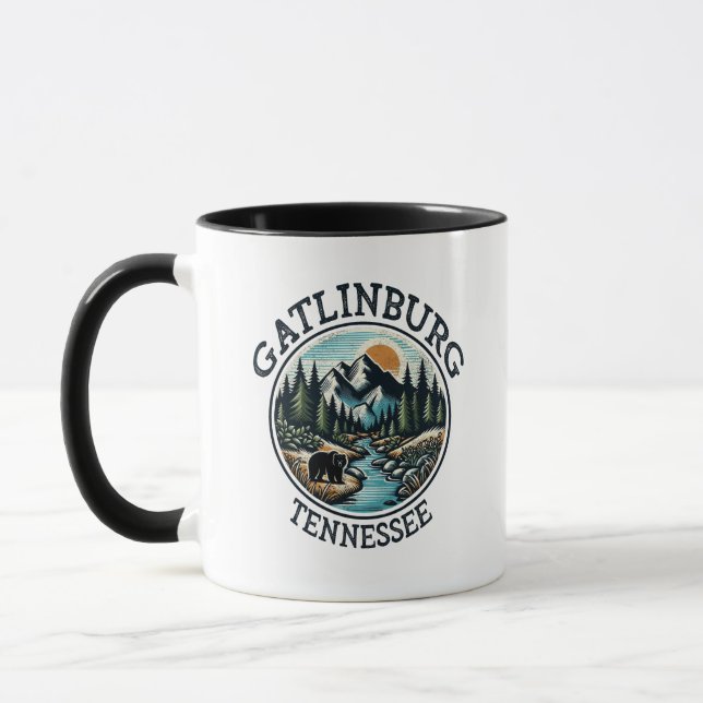 Gatlinburg Tennessee Great Smoky Mountains Mug (Left)