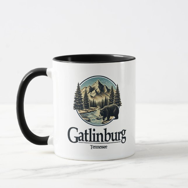 Gatlinburg Tennessee Great Smoky Mountains Mug (Left)