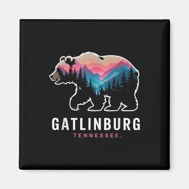 Gatlinburg Tennessee Mountains Bear Hiking Usa Sou Magnet (Front)