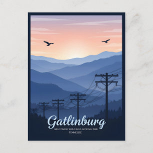 Gatlinburg Tennessee smoky mountains sunrise Postcard