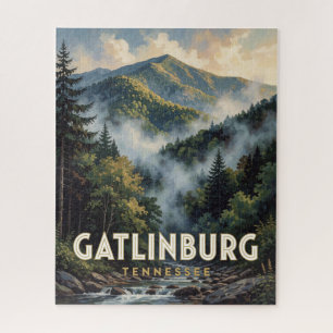 Gatlinburg Tennessee Smoky Mountains Travel Jigsaw Puzzle