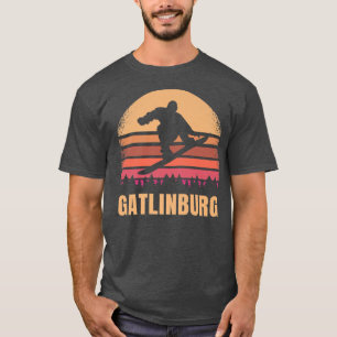 Gatlinburg Tennessee Snowboarding Outdoor Vintage T-Shirt