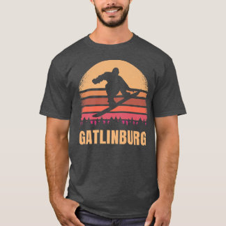 Gatlinburg Tennessee Snowboarding Outdoor Vintage T-Shirt