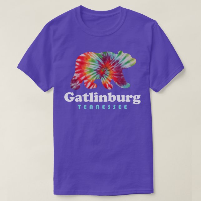 Gatlinburg Tennessee Tie Dye Bear Great Smoky Moun T-Shirt (Design Front)